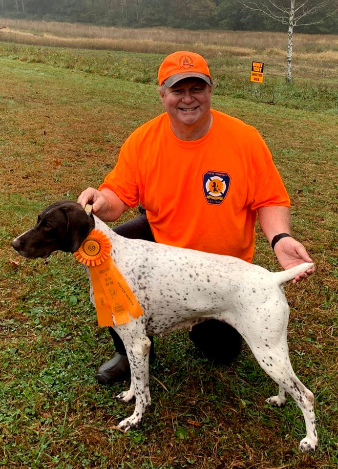 photo of Dean Browning with his German Shorthaired Pointer