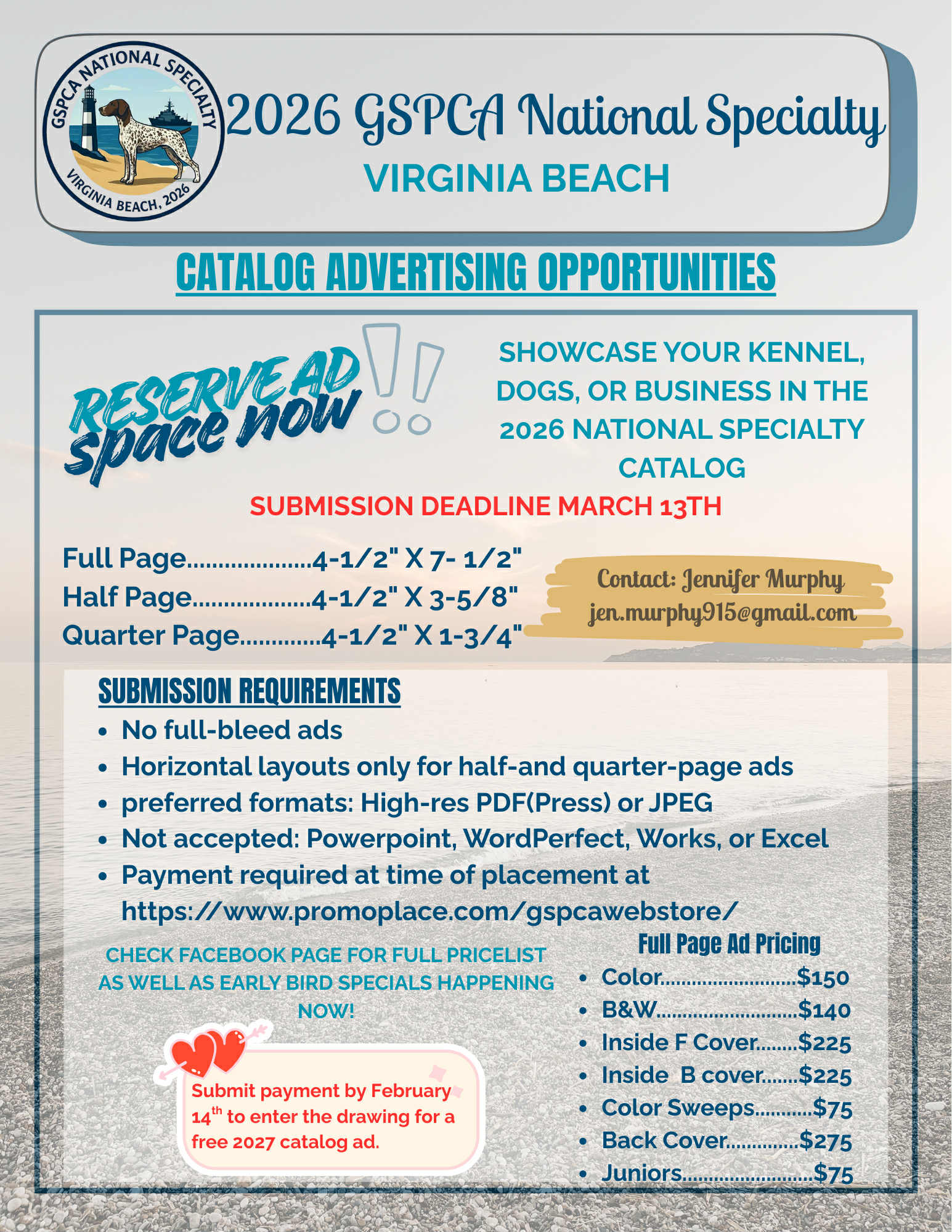 2026 GSPCA National Specialty Show - preliminary schedule